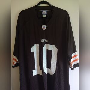 NFL Cleveland Browns Brady Quinn #10 Home Color Reebok Jersey 3XL Amazing